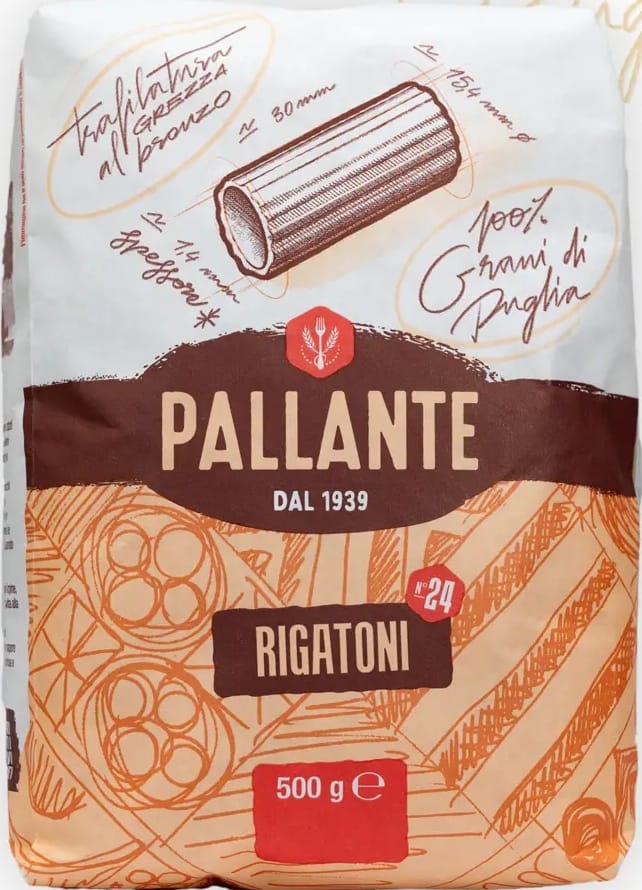 Pallante Rigatoni No. 24 pasta, 500 g